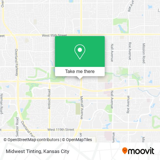 Mapa de Midwest Tinting