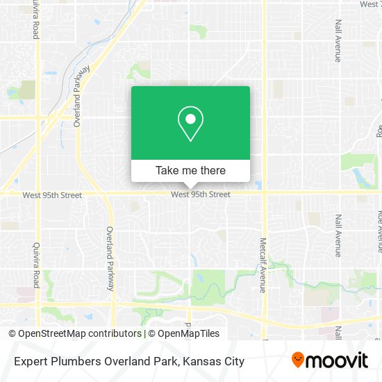 Expert Plumbers Overland Park map