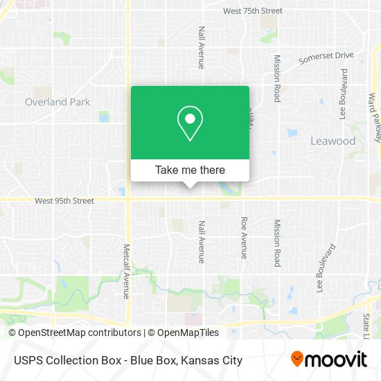 USPS Collection Box - Blue Box map