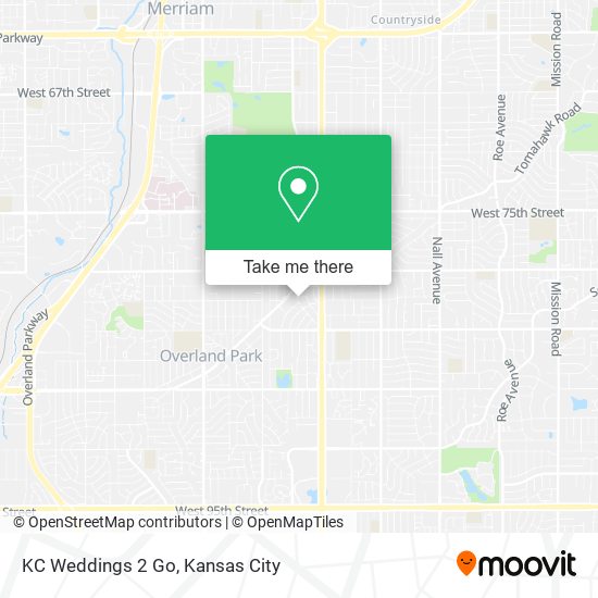 KC Weddings 2 Go map