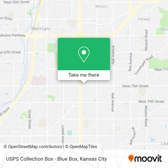 USPS Collection Box - Blue Box map