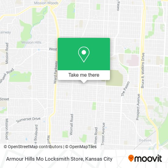 Mapa de Armour Hills Mo Locksmith Store