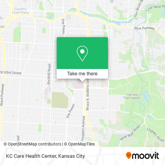 KC Care Health Center map