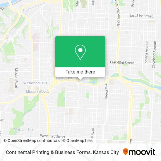 Continental Printing & Business Forms map