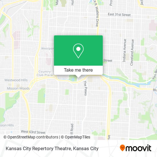 Mapa de Kansas City Repertory Theatre