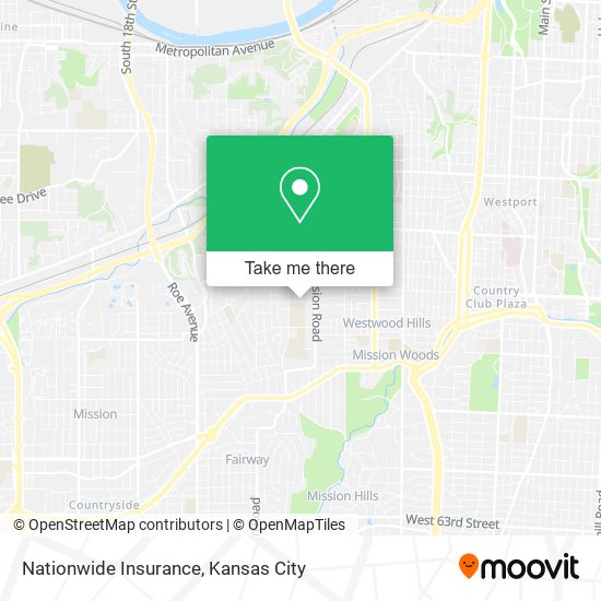 Mapa de Nationwide Insurance