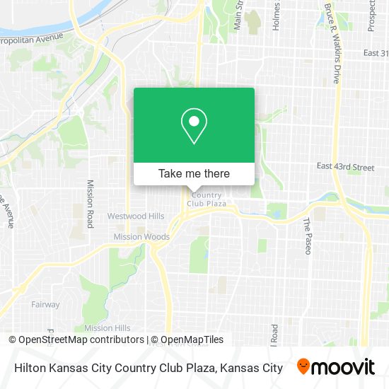 Hilton Kansas City Country Club Plaza map