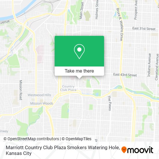 Mapa de Marriott Country Club Plaza Smokers Watering Hole