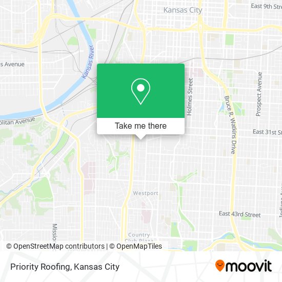 Mapa de Priority Roofing