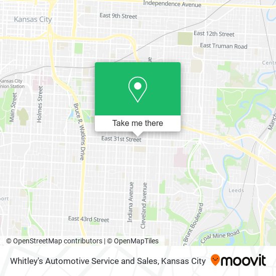 Mapa de Whitley's Automotive Service and Sales