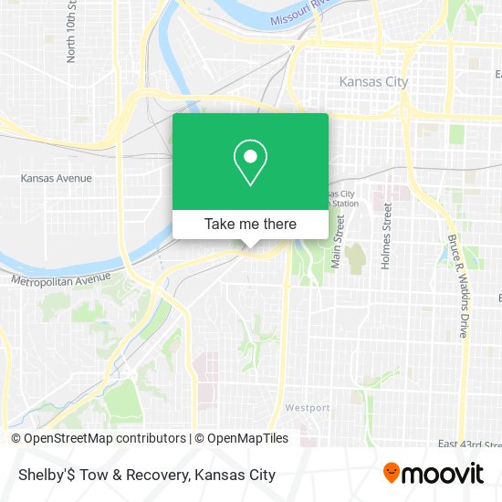 Shelby'$ Tow & Recovery map