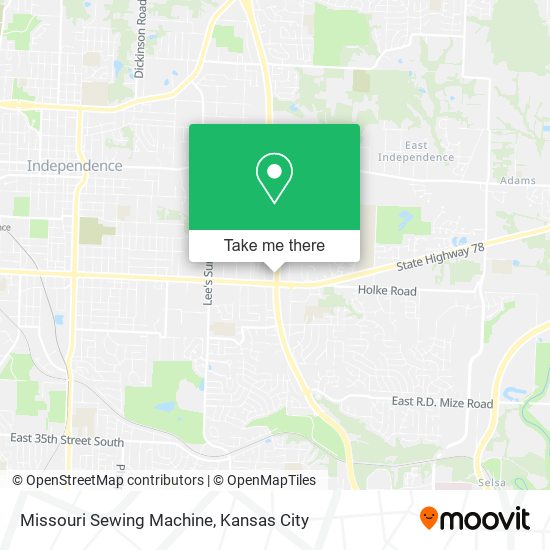 Missouri Sewing Machine map