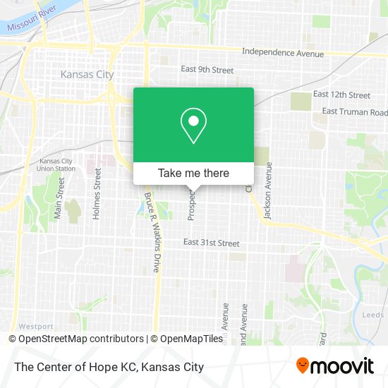 Mapa de The Center of Hope KC