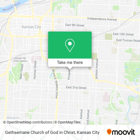 Mapa de Gethsemane Church of God in Christ