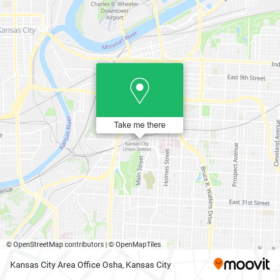 Mapa de Kansas City Area Office Osha