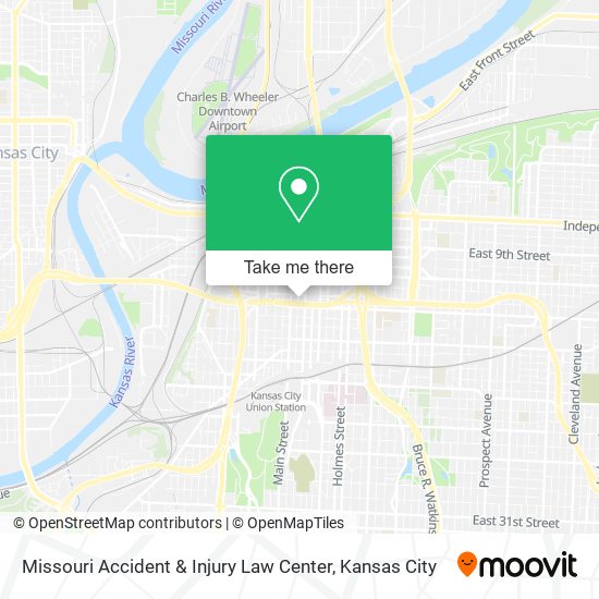 Missouri Accident & Injury Law Center map