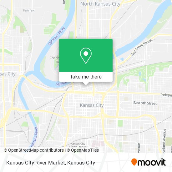 Mapa de Kansas City River Market