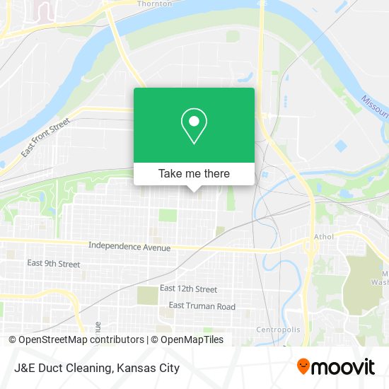 J&E Duct Cleaning map