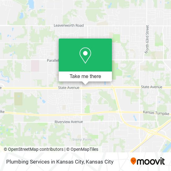 Mapa de Plumbing Services in Kansas City