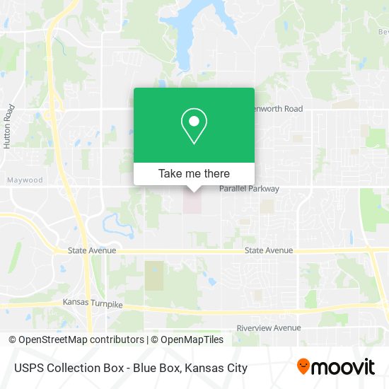 USPS Collection Box - Blue Box map