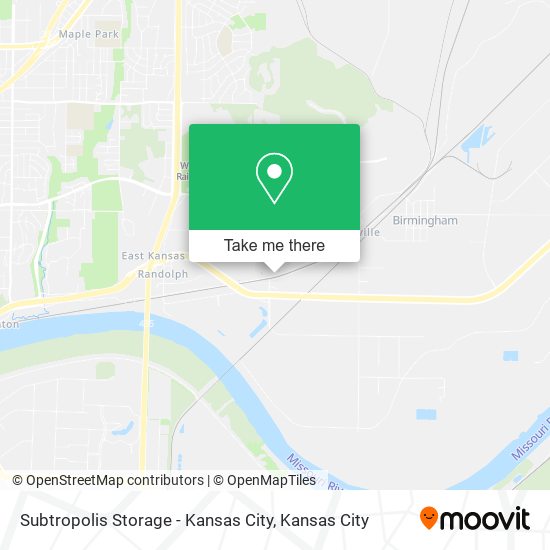 Mapa de Subtropolis Storage - Kansas City