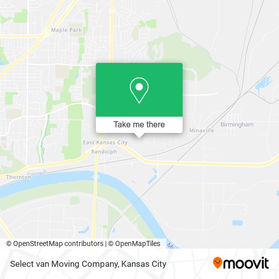 Mapa de Select van Moving Company