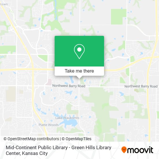 Mapa de Mid-Continent Public Library - Green Hills Library Center