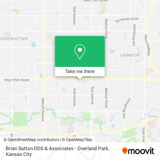 Brian Sutton DDS & Associates - Overland Park map