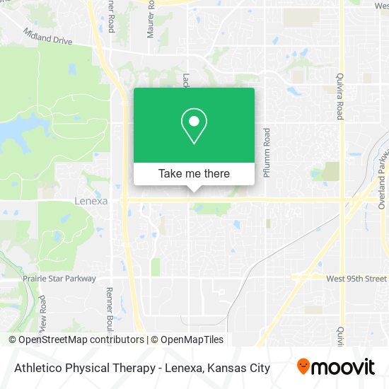 Athletico Physical Therapy - Lenexa map