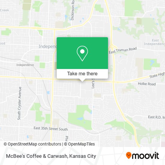 Mapa de McBee's Coffee & Carwash