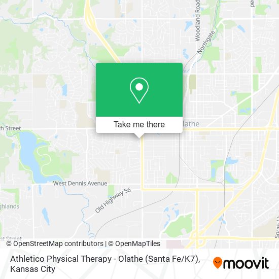 Athletico Physical Therapy - Olathe (Santa Fe / K7) map