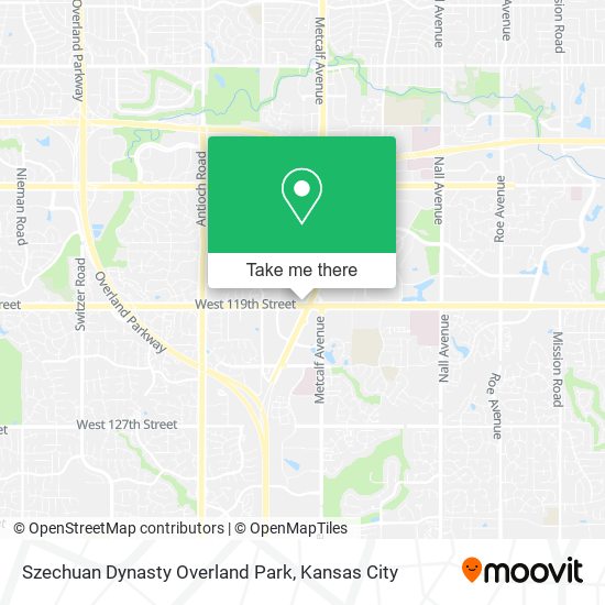 Szechuan Dynasty Overland Park map