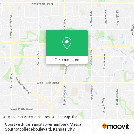 Courtyard-Kansascityoverlandpark Metcalf Southofcollegeboulevard map