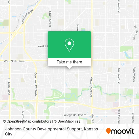 Johnson County Developmental Support map