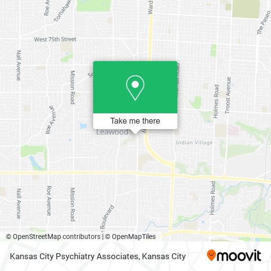 Mapa de Kansas City Psychiatry Associates