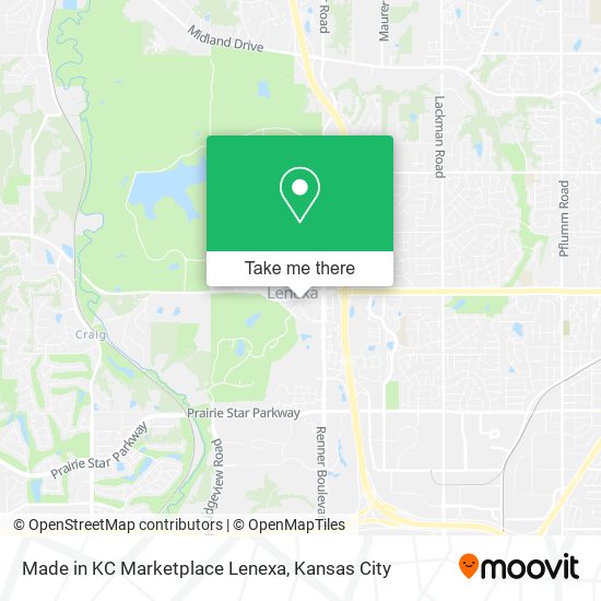 Made in KC Marketplace Lenexa map