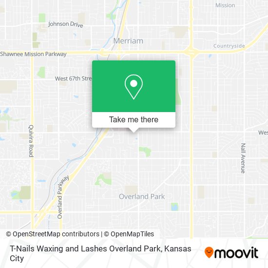 Mapa de T-Nails Waxing and Lashes Overland Park
