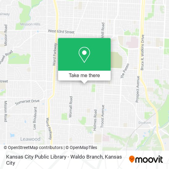 Mapa de Kansas City Public Library - Waldo Branch