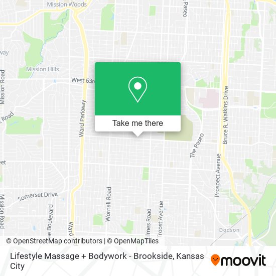 Mapa de Lifestyle Massage + Bodywork - Brookside