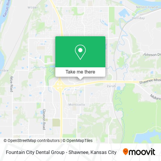 Fountain City Dental Group - Shawnee map