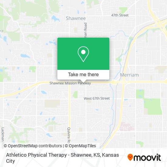 Mapa de Athletico Physical Therapy - Shawnee, KS