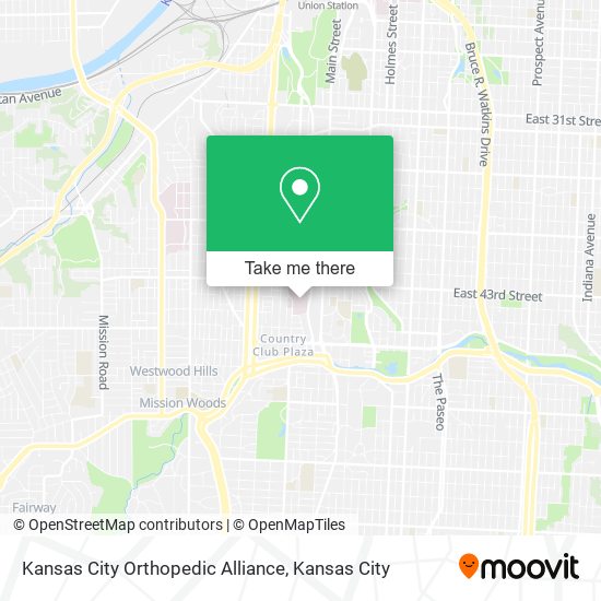 Mapa de Kansas City Orthopedic Alliance