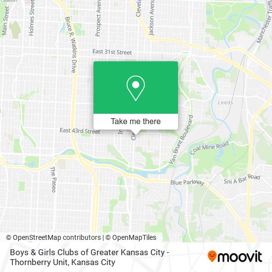 Mapa de Boys & Girls Clubs of Greater Kansas City - Thornberry Unit