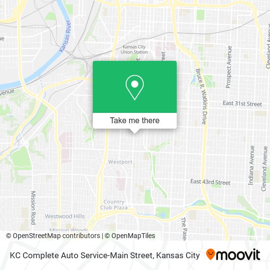 KC Complete Auto Service-Main Street map