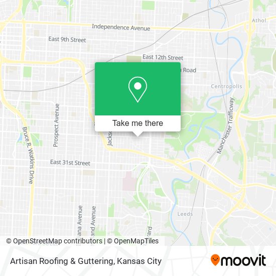 Mapa de Artisan Roofing & Guttering
