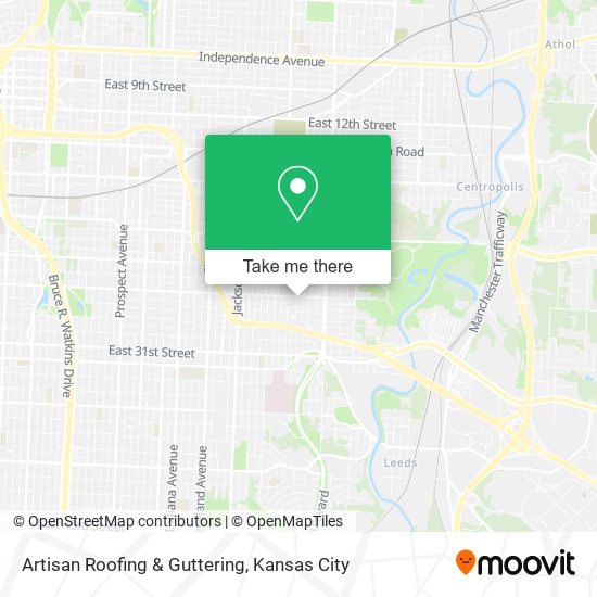 Artisan Roofing & Guttering map