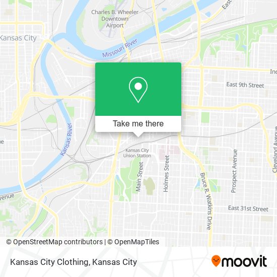 Kansas City Clothing map