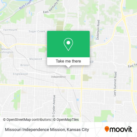 Mapa de Missouri Independence Mission
