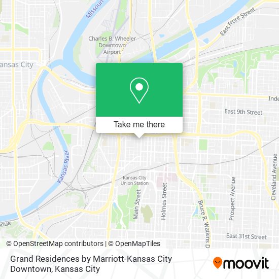 Mapa de Grand Residences by Marriott-Kansas City Downtown