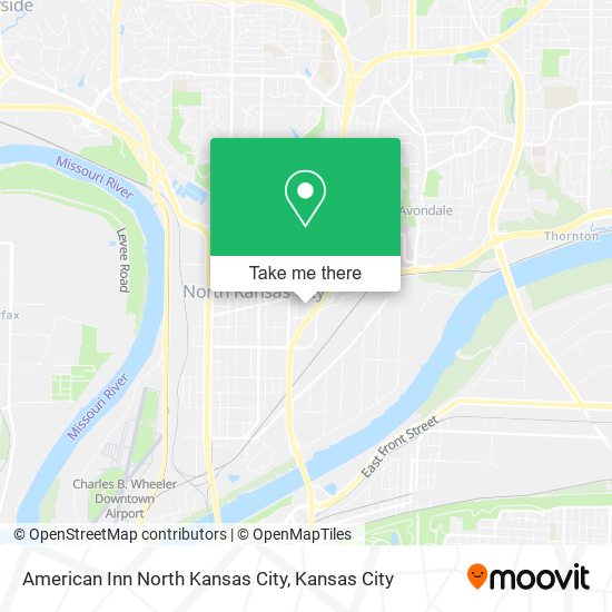 American Inn North Kansas City map